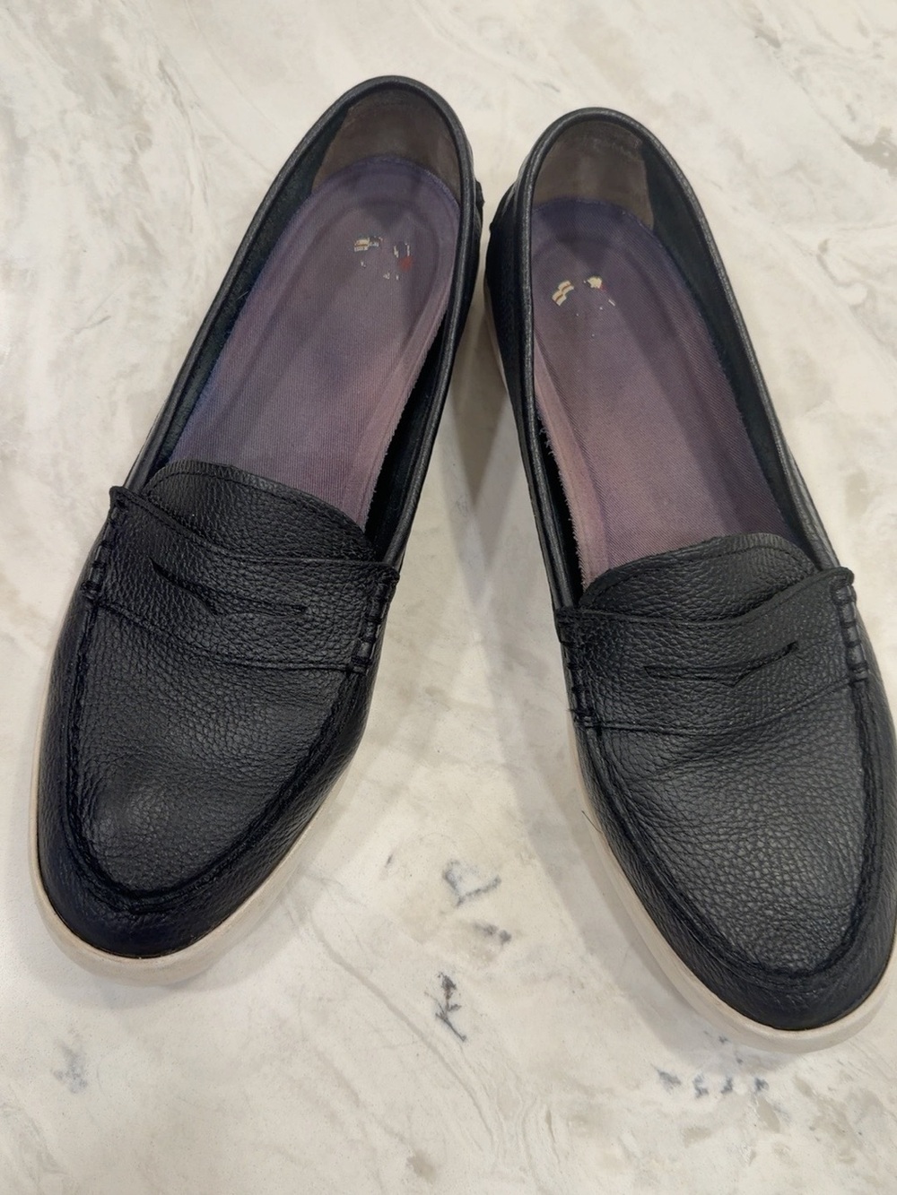 Cole Haan Nantucket Black Leather Penny Loafers Size 12B